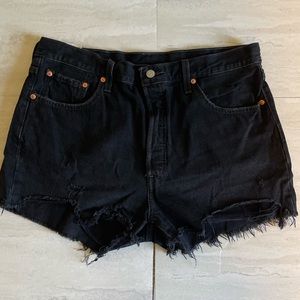Black Levi’s 501 Denim Shorts